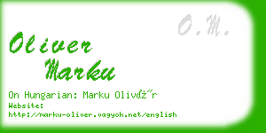 oliver marku business card